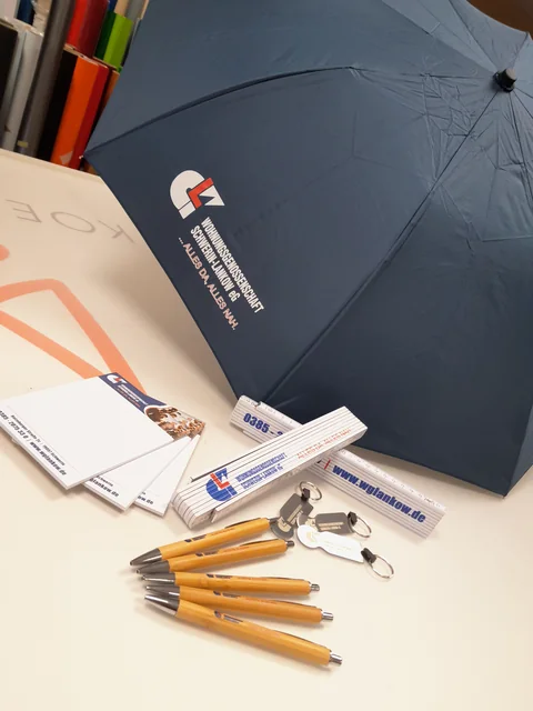 Individuell gestaltete Werbemittel